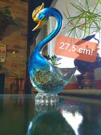 Ptak kaczka łabędź Murano duża figurka 27,5cm