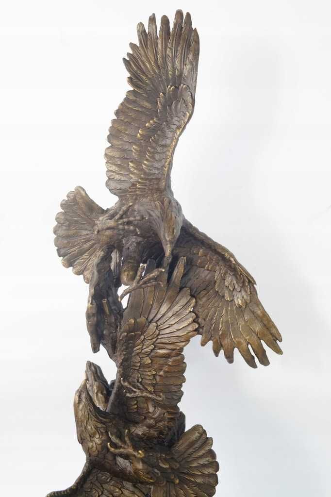 Dwa orły z brązu rzeźba DYNAMICZNA FIGURA figura z brązu