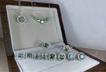 Кольє муассаніти 2.8 ct синьо-зелений муассанит