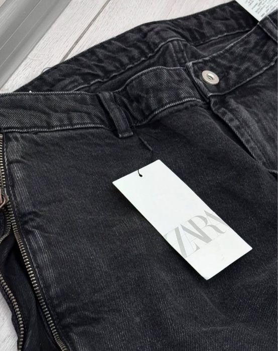 zip zara flared jeans штаны зара клеш