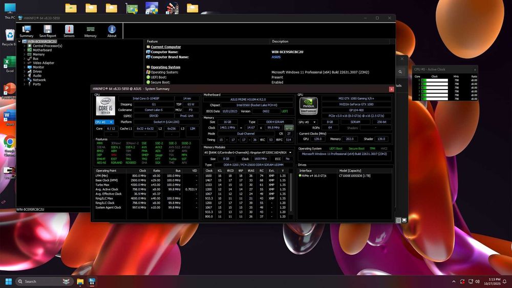 Komputer gamingowy i5-10400f / GTX 1070 / 1TB SSD / 16GB RAM / 500W