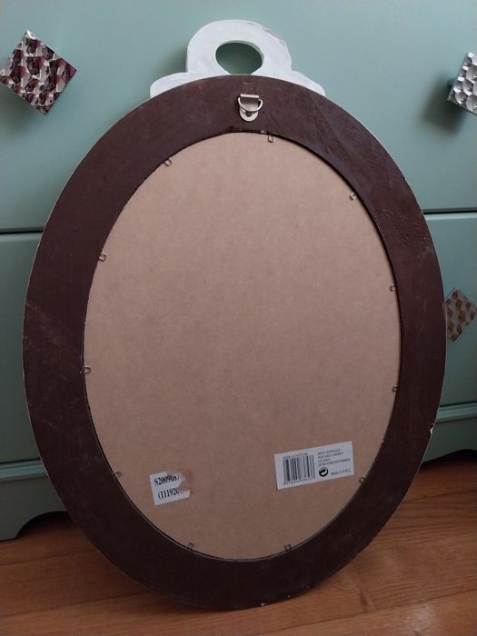 Espelho oval branco