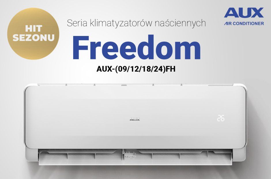 Klimatyzacja Nowa jednostka AUX Freedom 3,5kw sprzedaż, ,Montaż