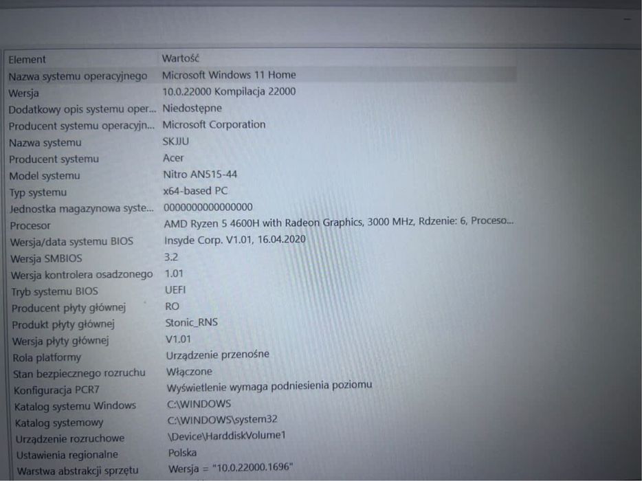 Laptop Acer nitro 5 AN515-44