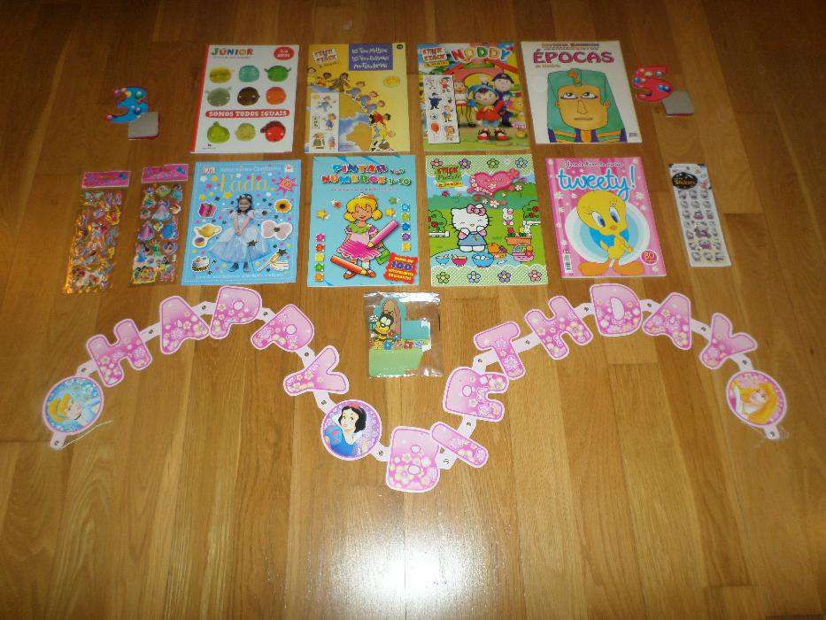 Livros de actividades (oito) e Stickers para meninas 3 - 6 anos