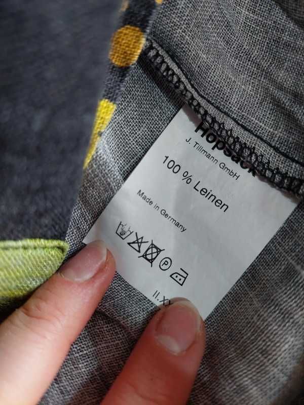 Hopsack tunika bluzka lniana 100 % len 134cm pachy 50 52 jak malowana
