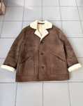 Kożuch skórzany naturalny baran sheepskin pilotka r. L