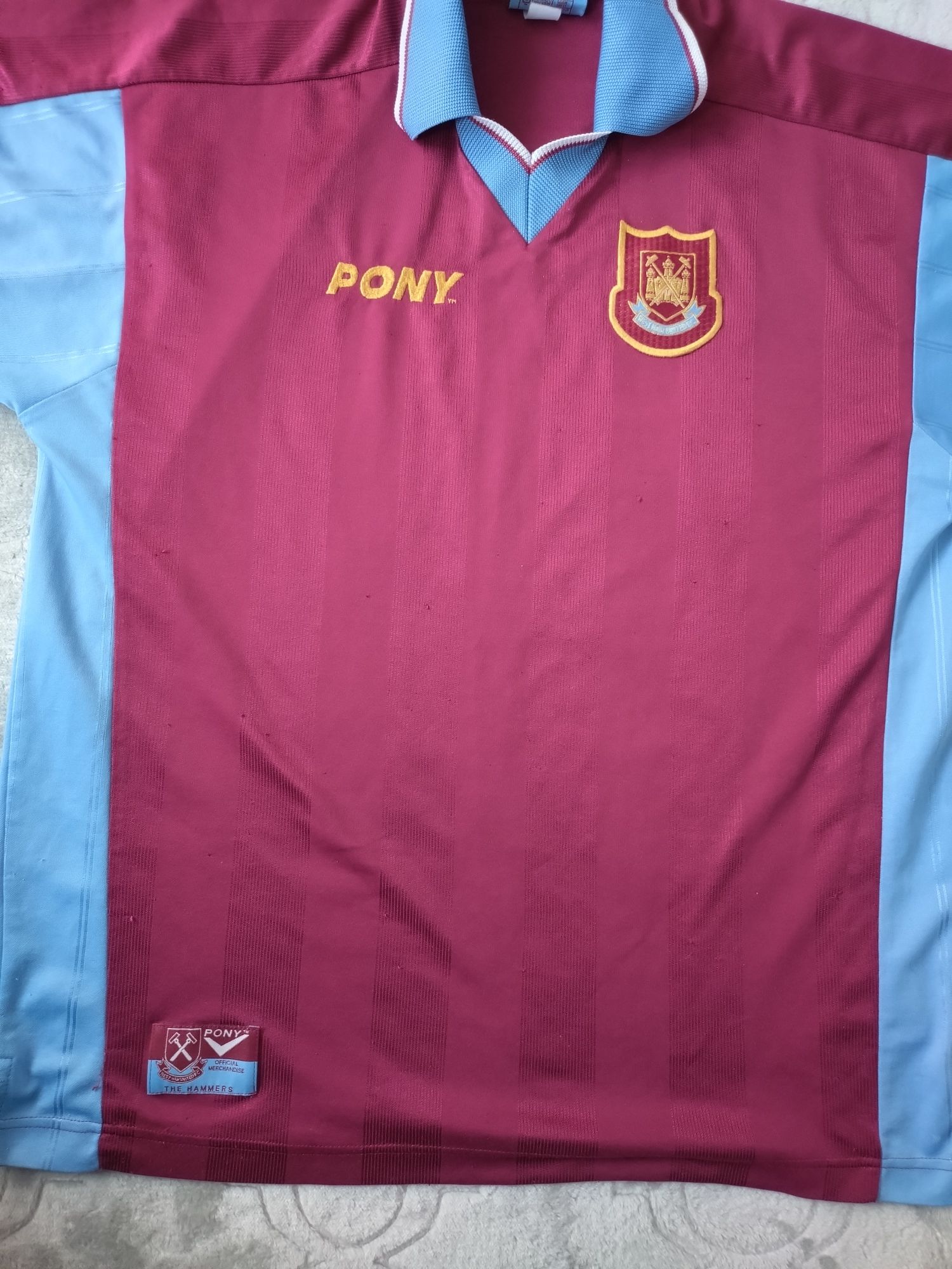 UNIKAT koszulka piłkarska West Ham United PONY 97/98 vintage sportowa
