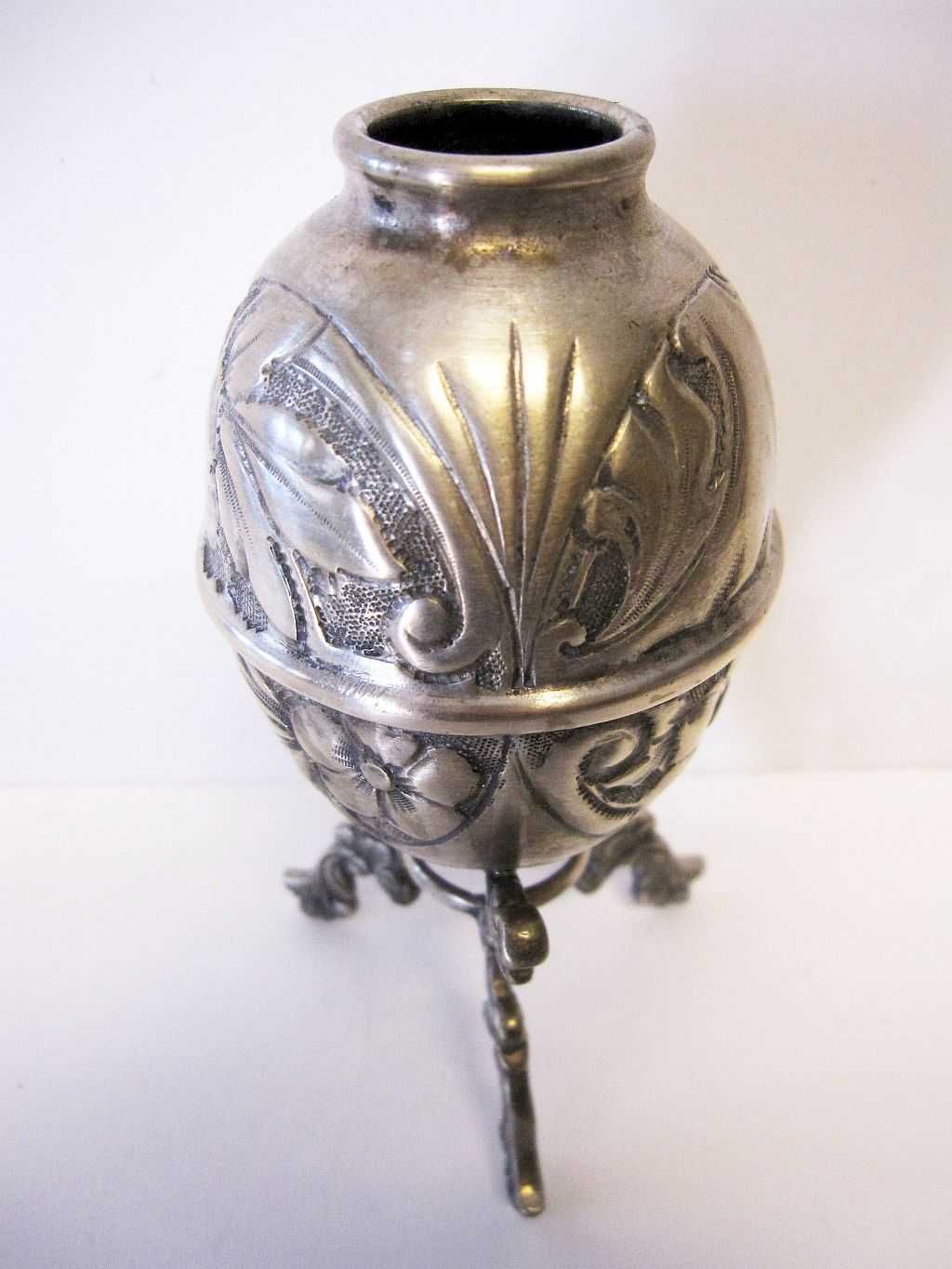 antigo copo / pote de chá Mate com banho em prata