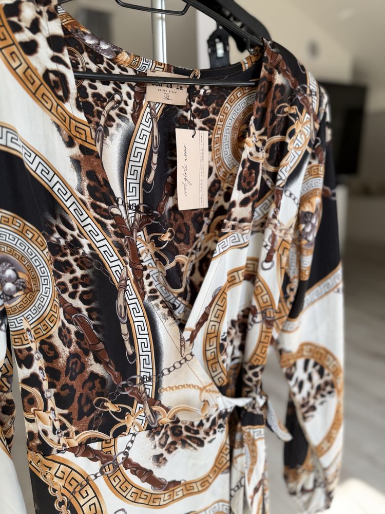 Maxi sukienka kopertowa ala versace Ooh la la rozmiar uniwersalny