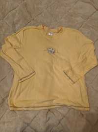 Żółta waniliowa bluza frotte do spania piżama M