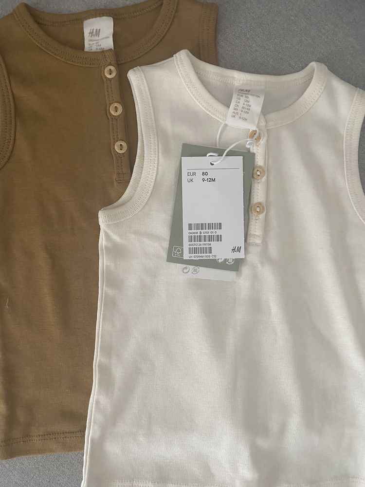 Koszulka guziki boho H&M 80