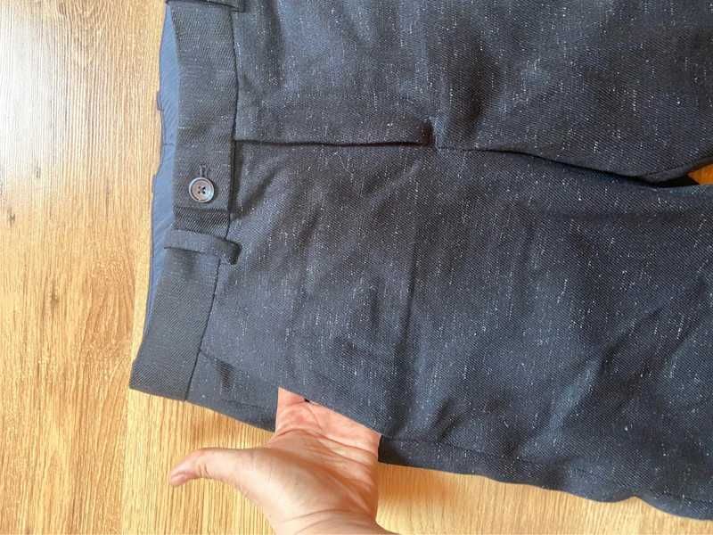 Wool welna h&m spodnie eleganckie klasyczne rurki kant 42 44