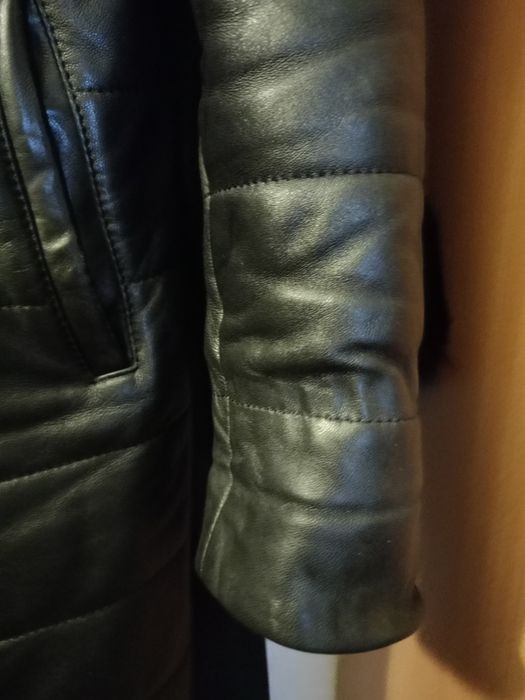 пальто натуральна шкіра зима-осінь на сінтепоні  розмір M