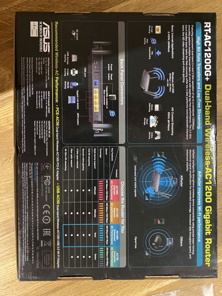 Router ASUS RT-AC1200G+ dual band gigabit lan