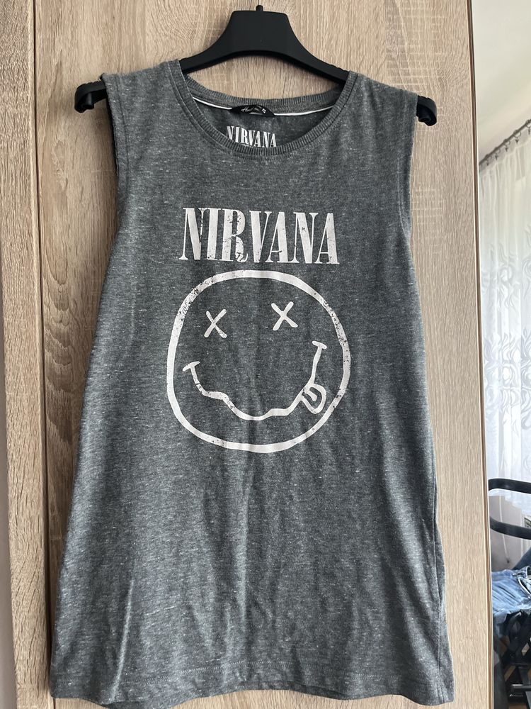 Koszulka NIRVANA bawełna 34/XS szara House