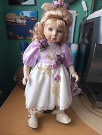 Śliczna, sygnowana , porcelanowa lalka Alberon