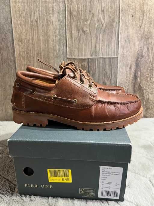 Skórzane buty sneakersy mokasyny męskie Pier One 42