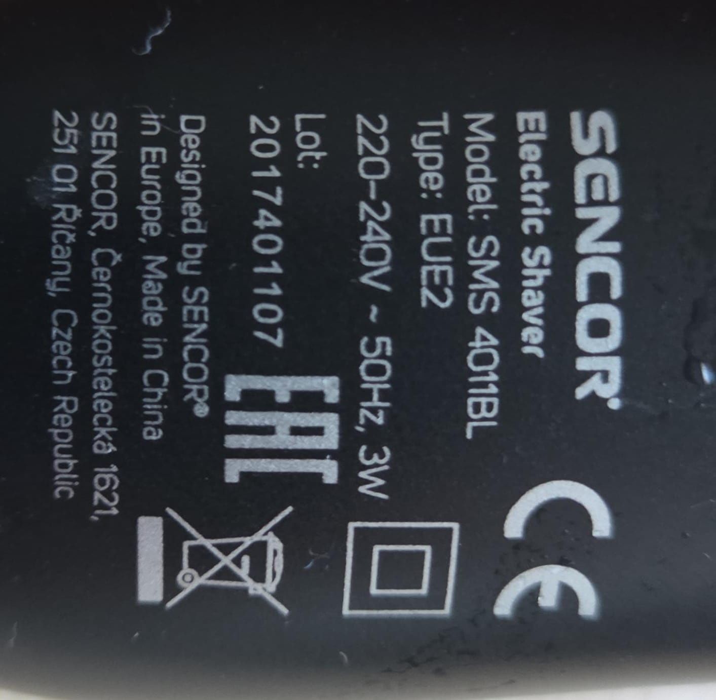 Maszynka elektryczna do golenia Sencor + kabelek