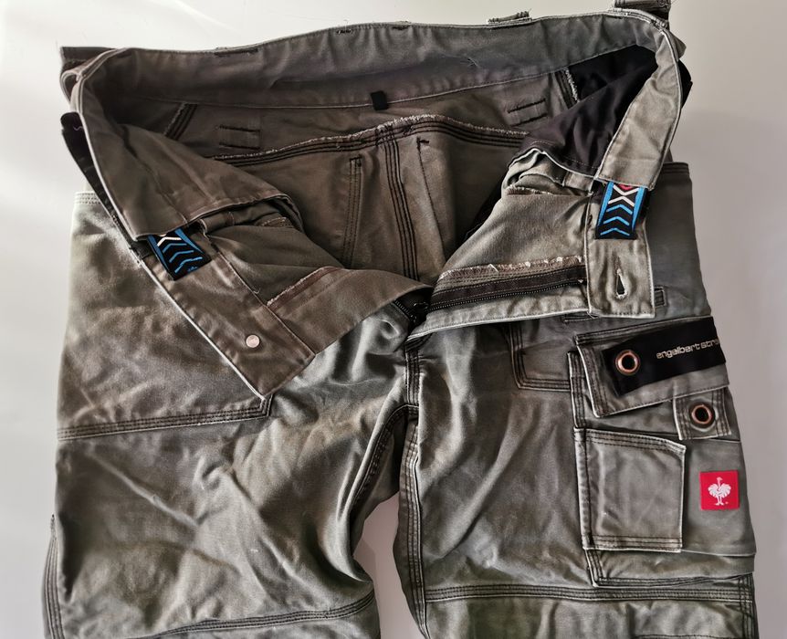 Mocne spodnie Engelbert Strauss es roughtough, rozm 48, khaki