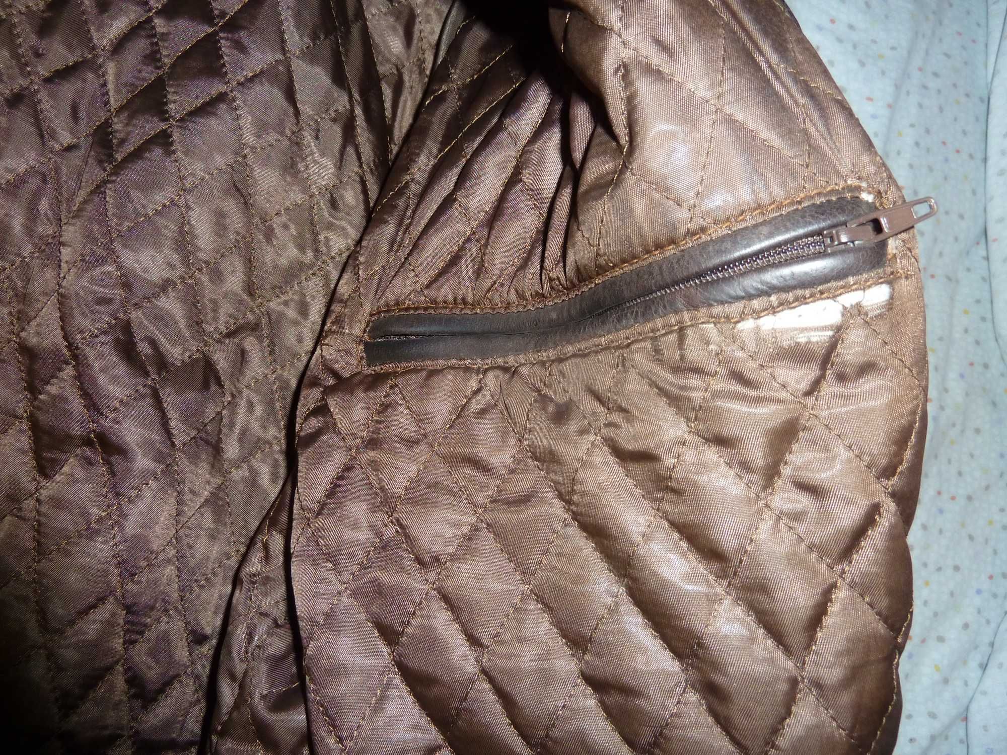 Casaco usado de pele castanha NB Collection XL