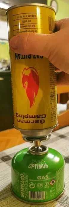 Konwerter gaz butla ładowanie napełnianie butli 7/16" przetoczka