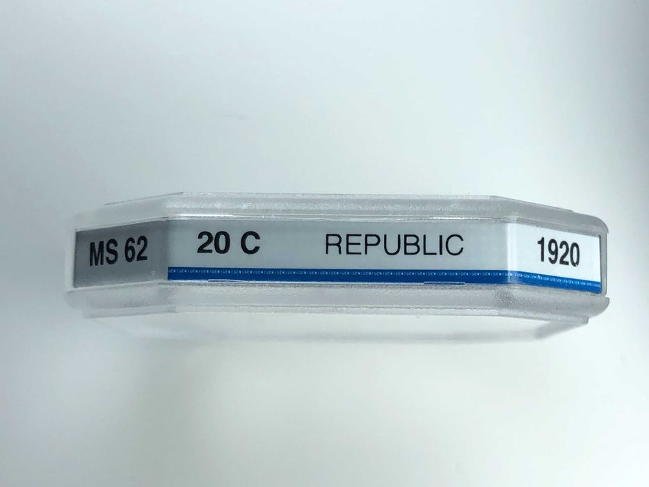 MOEDA CERTIFICADA GENI MS62 - 20 Centavos 1920 Niquel