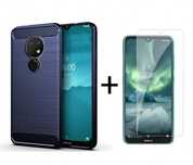 Etui Pancerne + Szkło Do Nokia 6.2 / 7.2 Niebieski