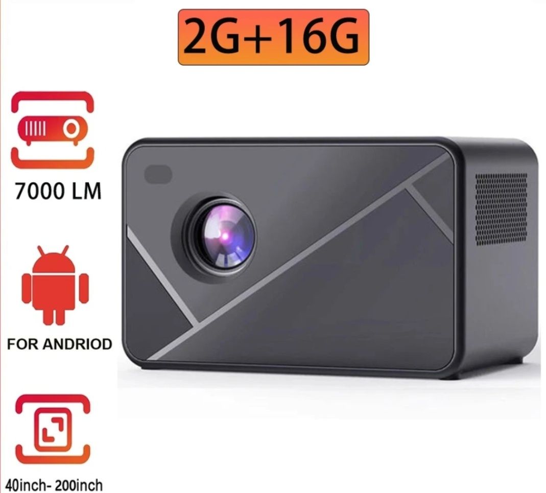 Projector 7000 lumens ANDROID + keystone 4D + WiFi + Bluetooth / 1080P