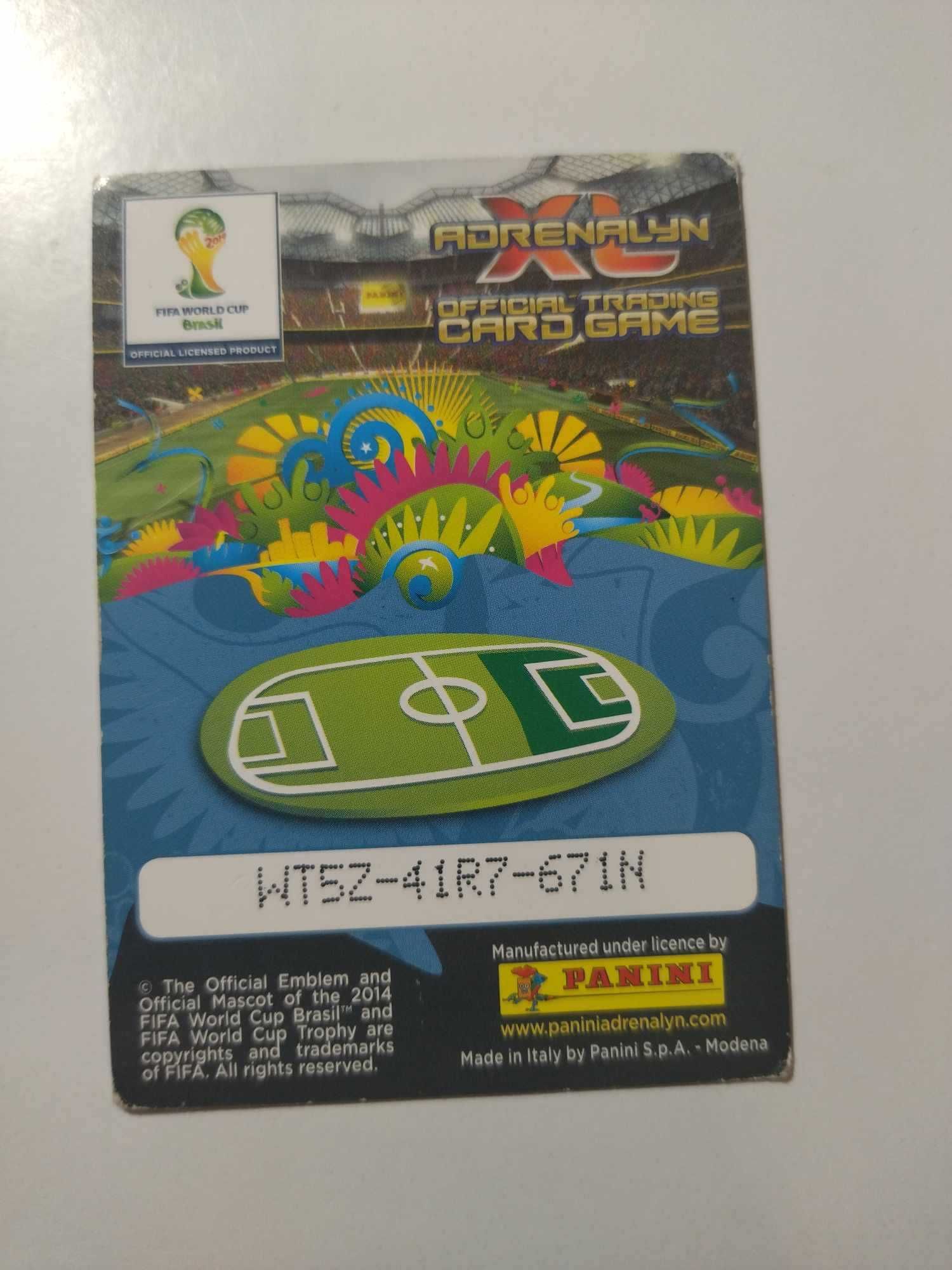 Karta piłkarska panini world cup brasil 2014 Neymar star player