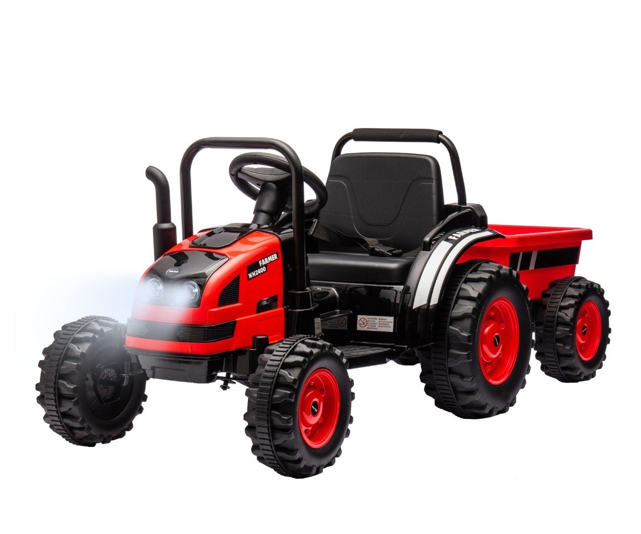 Milly Mally traktor na akumulator Traktor z przyczepą Farmer Red