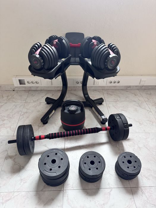 ALTERES+BARRAS+PESOS+ Kettlebells tudo da marca BOWFLEX