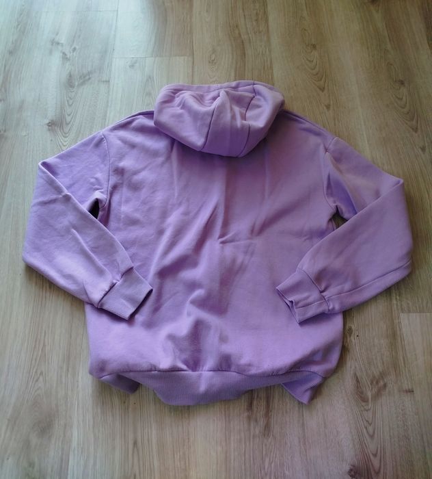 Ocieplana fioletowa bluza z kapturem
