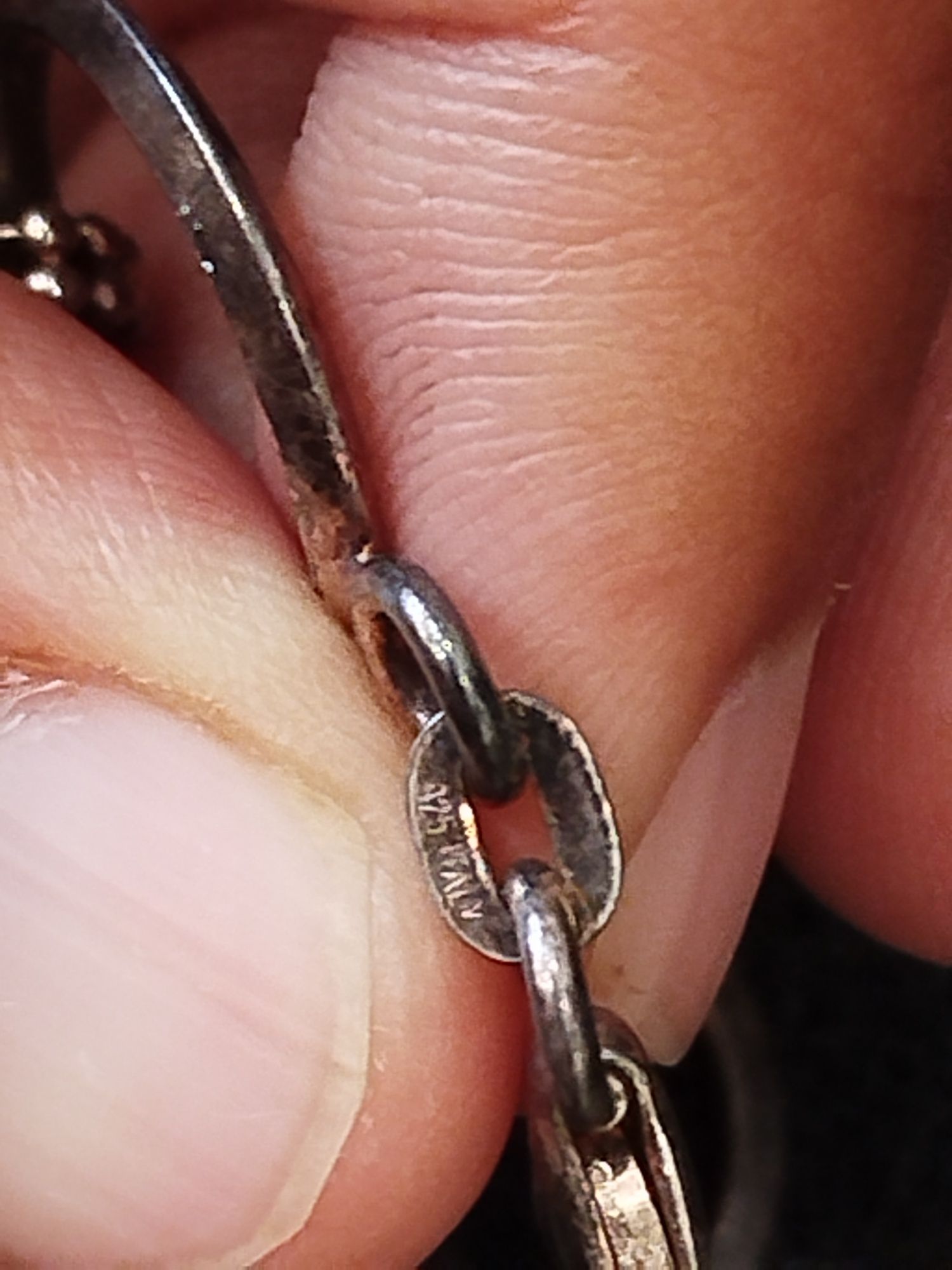 Pulseira prata cm elos largos