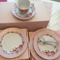 Чайный набор+дес.тарелки+подставка для пирожных English home