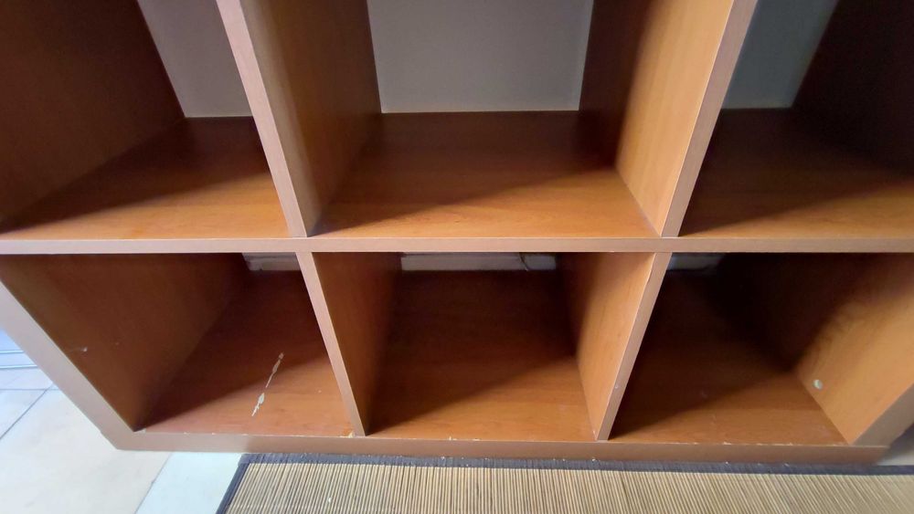 Estante de cubos cor de cerejeira