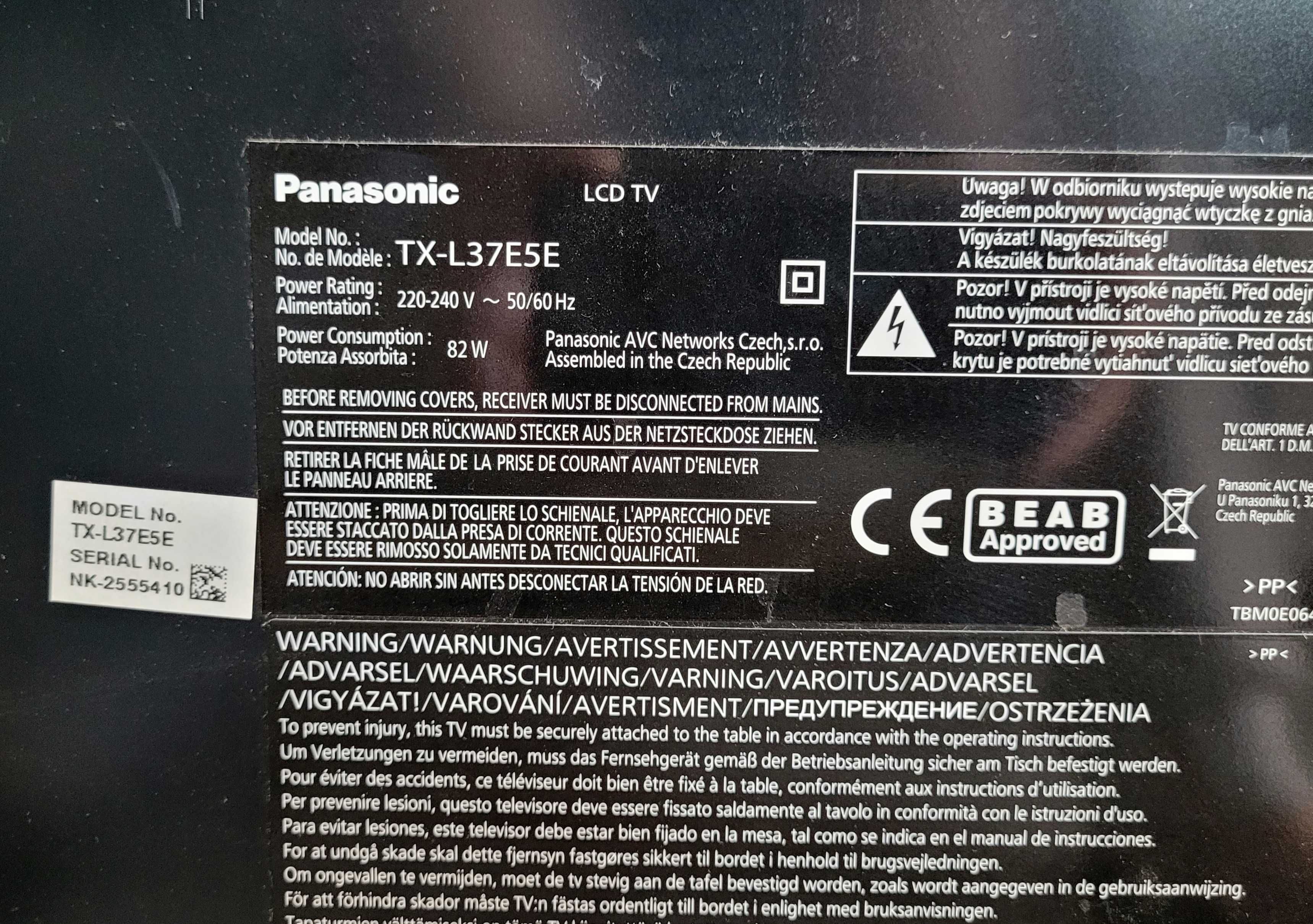 Telewizor tv lcd Panasonic TX-L37E5E