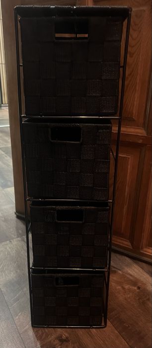 szafka czarna ze szufladkami