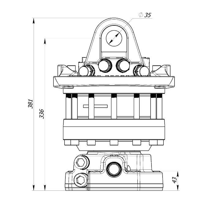 Rotator hydrauliczny/ rotor / obrotnica / 10 Ton / 1 Osłona / Dostępne