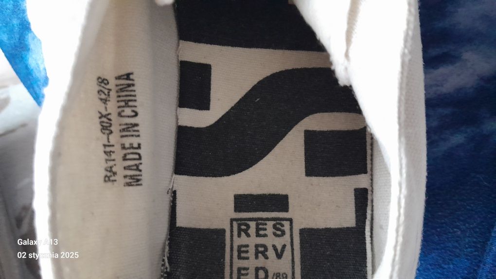 Trampki męskie Reserved 42 cm białe /kremowe