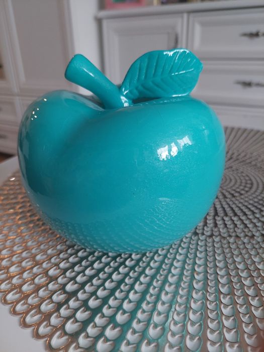 Ceramiczne jabłko turkusowe