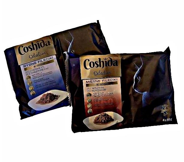 Mokra karma dla kota coshida 40 saszetek.mix