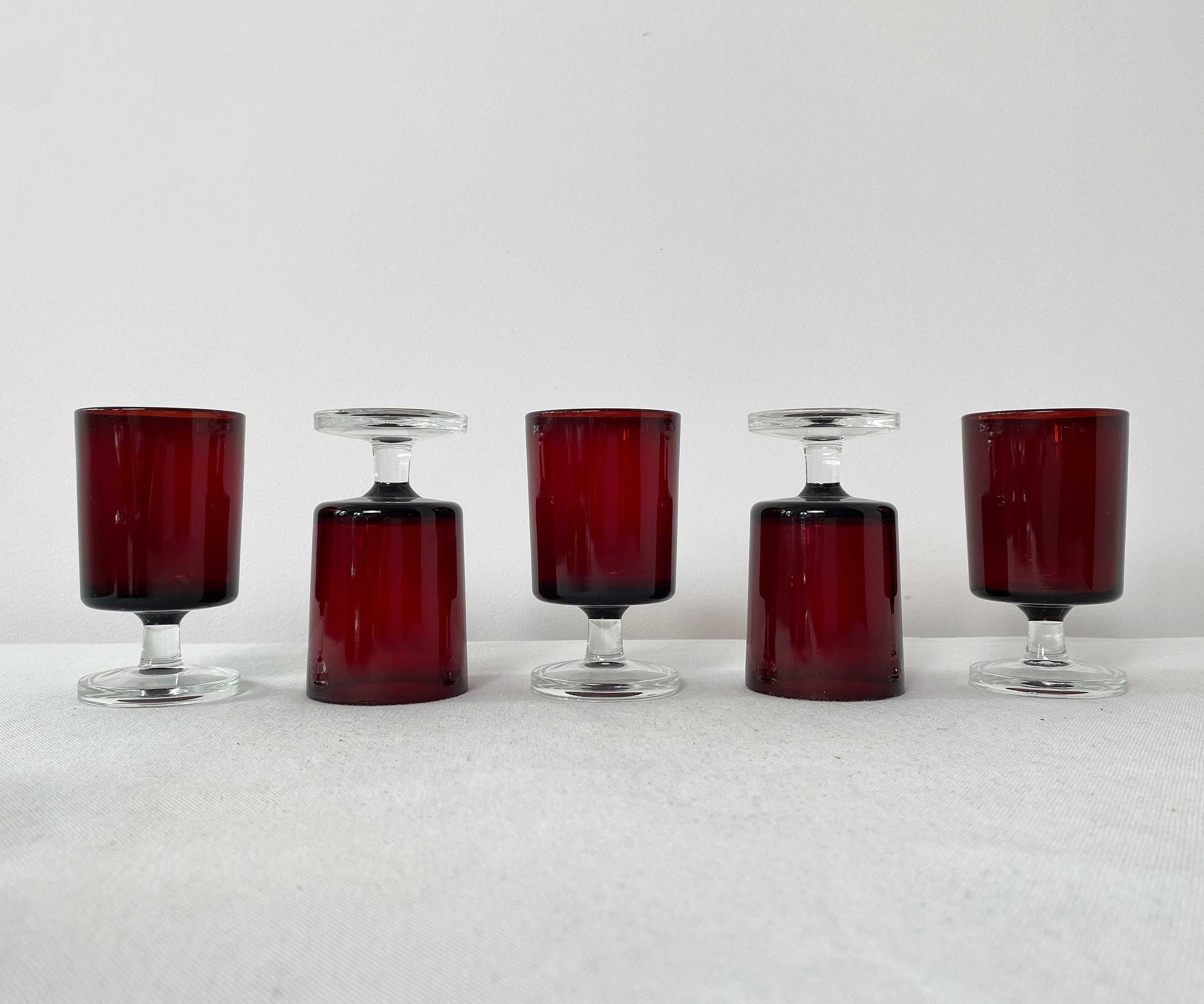 Zestaw szkło Luminarc "Cavalier Ruby Red" | 4 pucharki i 5 kieliszków