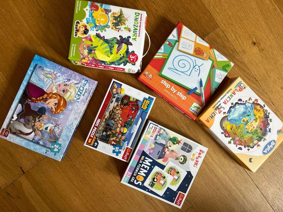 Mega paczka zestaw gier i puzzli dla dziecka