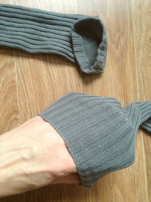 серые стильные деми удлиненные митенки гетры перчатки демисезон весна