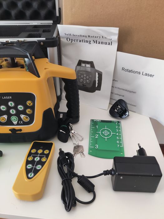 Nível Laser ROTATIVO (linha VERDE) Alcance 500 m. NOVO!