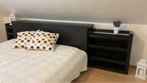 czarny zestaw do sypiani z Ikea — MALM