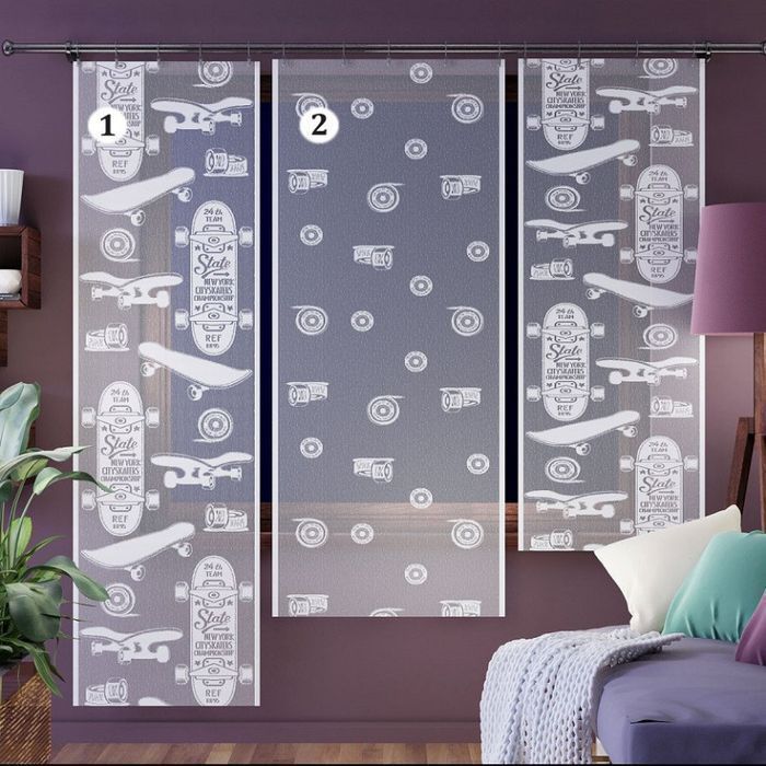 Firanka żakardowa dziecięca Panel LEWIS 100 cm