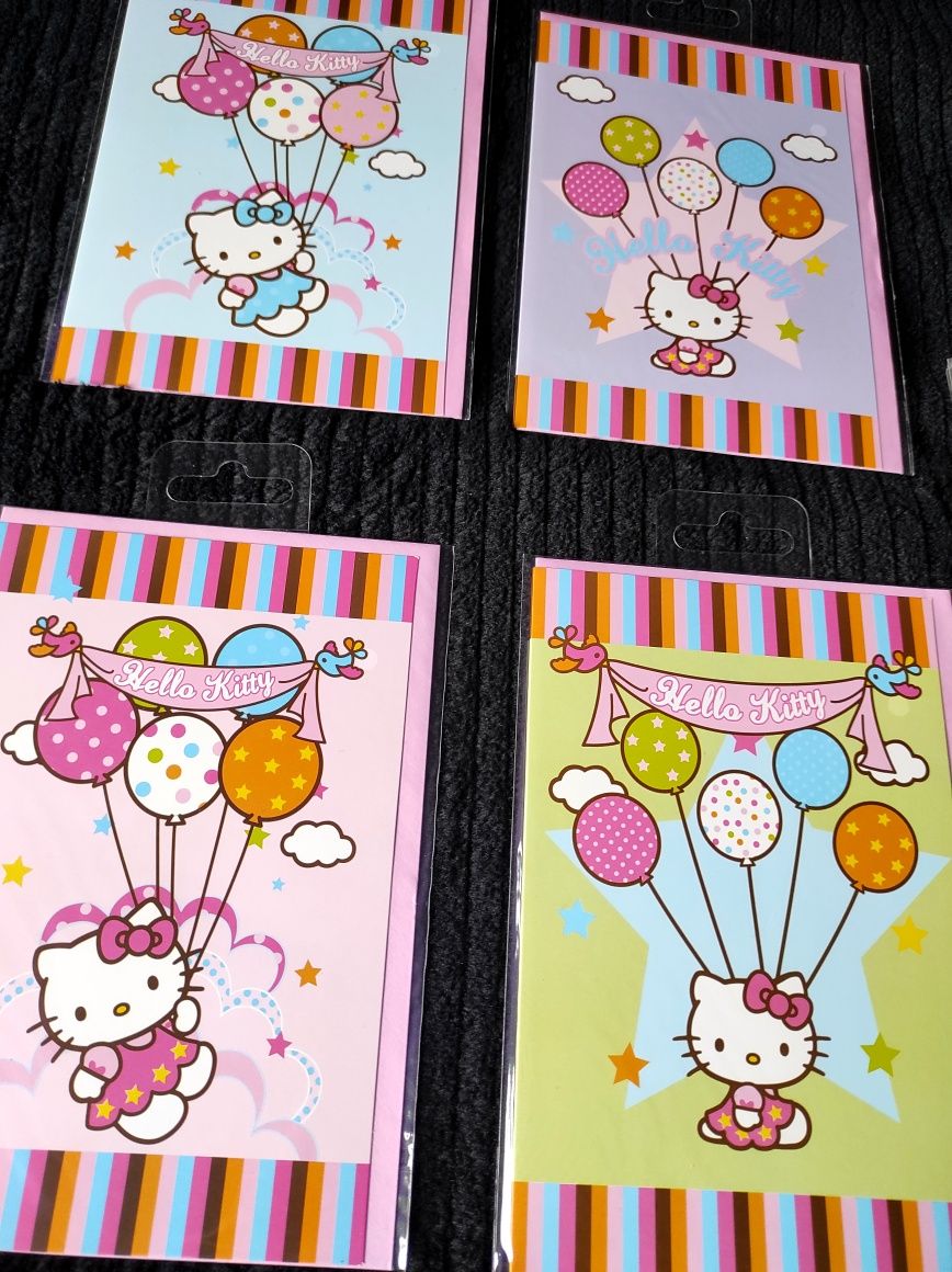 Pocztówki karnety Hello Kitty 5 sztuk urodziny impreza