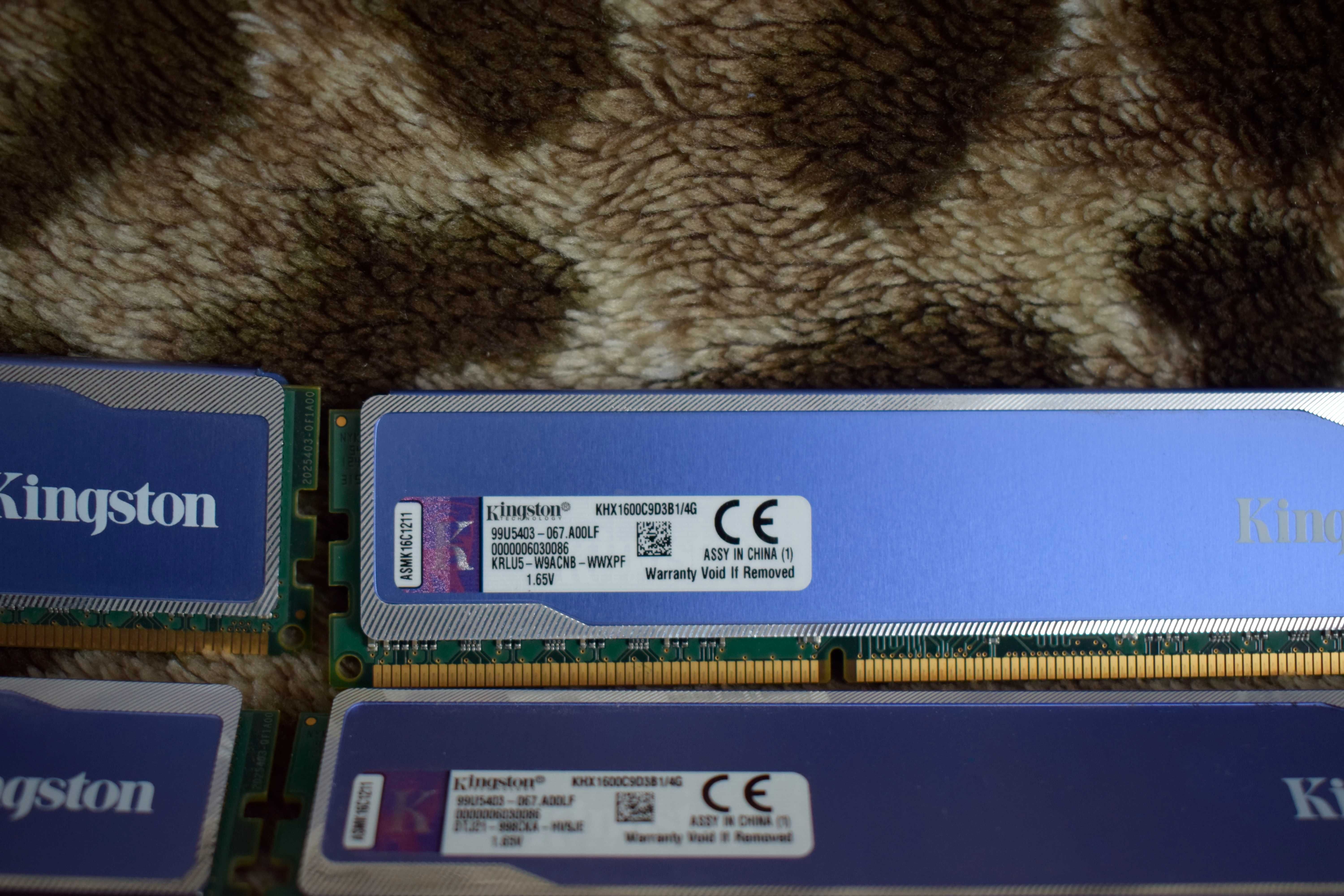 Markowe kości pamięci Kingston 16 GB (4x4) DDR3 1600MHZ